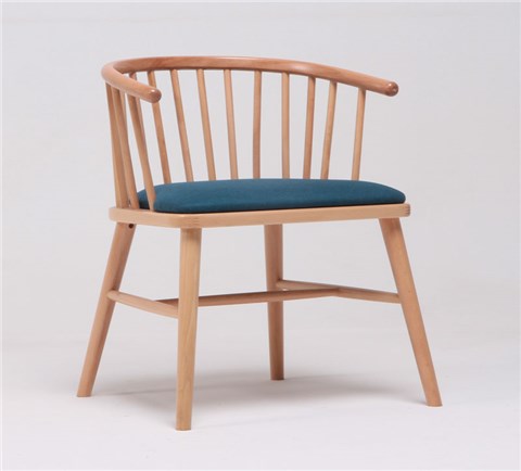 北欧简约弧形原木椅