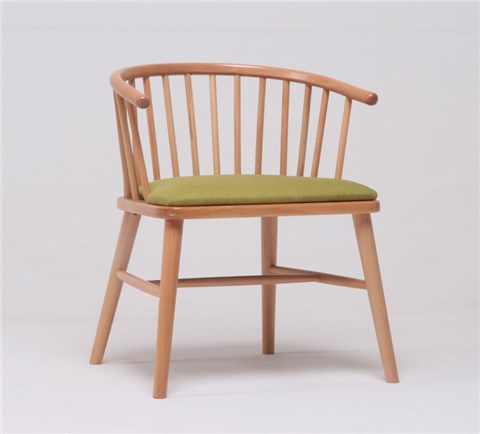 北欧简约弧形原木椅