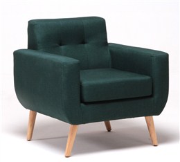 绿色布艺单人沙发