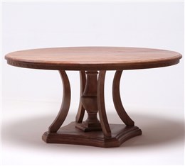 橡木雕花大圆桌